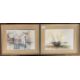Ben Maile (Cornish, 1922-2017), "Hampstead Village" and "Dry Moorings", pencil, watercolour and - Image 1 of 2
