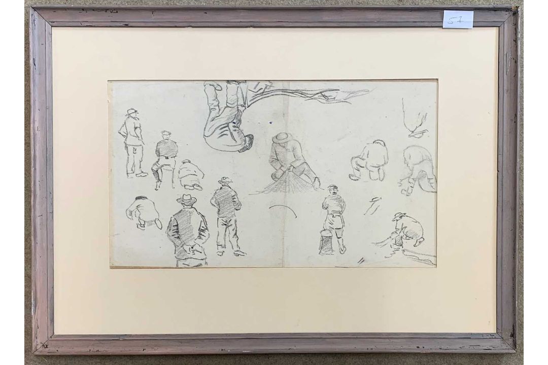 Attributed to Cornellis (Cor) Visser (Dutch, 1903-82), label on backboard inscribed "page from a