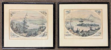 J.H.Bufford, after W.S. Hunter Jr, Lake Memphremagog, C.E. and view from Sugar Loaf looking North
