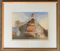 Michael Sheldon (British, contemporary), 'Ruined Cottage, Bessingham, Norfolk', watercolour, signed,