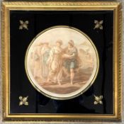 William Wynne Ryland after Angelica Kauffman, 'The flight of Paris and Helen', hand coloured stipple