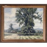 Geoffrey Lefever (1932-2024), Rural landscape, oil on board, 75x59cm, signed and dated 1963, framed
