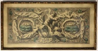 Renatus (Réne) Lochon (17th century) after Charles Errard, (c.1601-1689), hand coloured engraving,