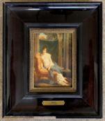 After Francois Gérard (1770-1837), Portrait of Madame Juliette Récamier, painted on porcelain