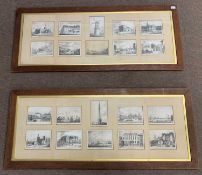 British School, 19th century, 20 (in two frames, 10 panels each) engravings of Gt.Yarmouth, 18.