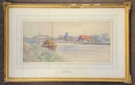Stephen John Batchelder (1849-1932), 'St.Claire's Bridge', watercolour, signed, 27x57cm, framed