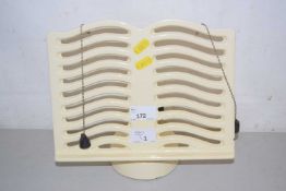 White painted adjustable metal easel