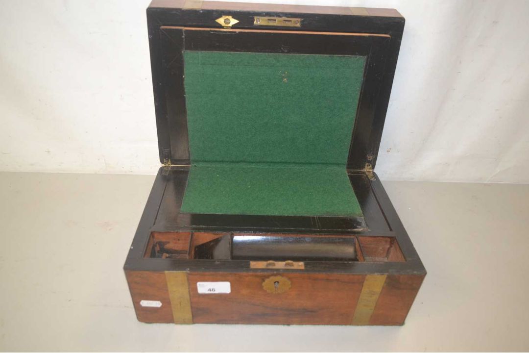 19th century brass bound writing slope