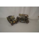 Two tinplate models of vintage cars, one marked Jan Blenken Nurberg Germany (2)