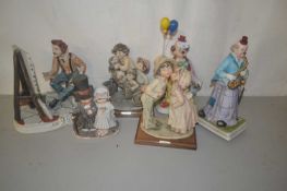 Qty of clown figures and other figure by Armani