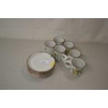 Group of Mid winter pottery cups and saucers
