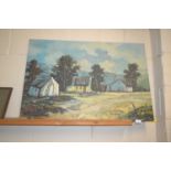 Oil painting signed R Scott