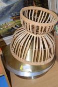 Four assorted vintage light shades