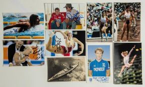 Signed sporting postcards and photographs. A selection of modern cards/ photographs, each signed.