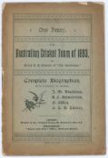 ‘The Australian Cricket Team of 1893’. Henry V.L. Stanton of ‘The Sportsman’. First edition, ‘
