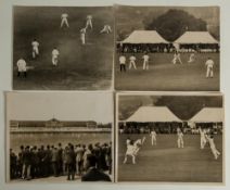 Gentlemen v Players & Kent v Sussex 1932, Northamptonshire 1947. Four large original sepia press