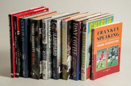 Signed football biographies. Ten titles each signed by the subject. Signatures to hardbacks are