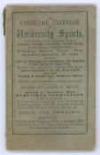 ‘The Cambridge Calendar of University Sports. October Term 1868’. James D. Digby. Cambridge 1868.