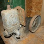 An F.W. Bracket & Co Ltd Argosy stationary water pump, hand-painted grey