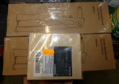 Two boxed Home Appliances hand-riveters; together with a 20-piece Power Nut Driver bit set (all