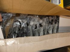A box of safety goggles