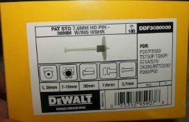 Six boxes of Dewalt HD pins