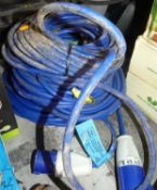 A bundle of heavy duty 240 volt electric cabling