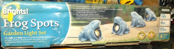 Two boxed Gardman Brights Frog Spots garden light sets
