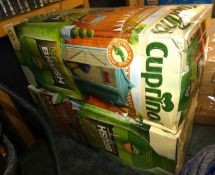 Two boxed Cuprinol spray and brush to pump fence painting systems