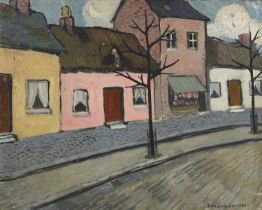 Doris Clare Zinkeisen (Scottish, 1898-1991) - Street scene, oil on canvas, signed and dated 'Doris