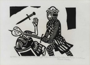 Edward Bawden (British, 1903-1989) - Sir Arthur was wroth & gave him another buffet so from the