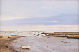 Peter Barker (British, b.1954) - Low tide, oil on board, signed and dated 'Peter Barker 88' lower