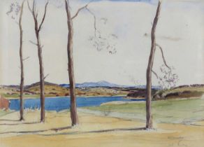Sir David Young Cameron RA RSA RWS RSW RE (Scottish, 1865-1945) - Loch Ruskie, pencil and