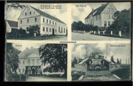 Ansichtskarte / Gasthauskarte Girlachsdorf mit Klingberg´s Gasthaus zur Deutschen Eiche" gelaufen