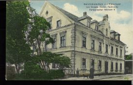 Deutsches Kaiserreich, Ansichtskarte "Gerichtskretscham und Fleischerei von Oswald Rösler,