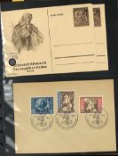 Briefe Album mit Briefen und FDC, ab Deutsches Reich.