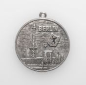 Tragbare Medaille "Berlin", Silber, Durchmesser: ca. 30 mm.