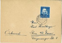 BRD 1952, Auslandsbrief.