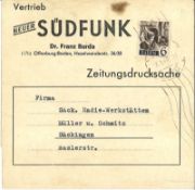Französische Zone Baden, "Zeitungsdrucksache".