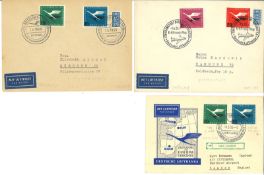 BRD 3 frühe Erstflugbeleg, Lufthansa 1955.