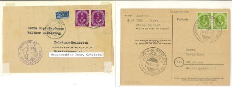 BRD 1951, als Paar auf Beleg.