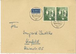 BRD 1952/53, Mehrfachfrankatur.