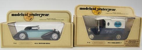 Matchbox "Models of Yesteryear" Modellautos aus Auflösung, dabei insgesamt 2 Stück in OVP.