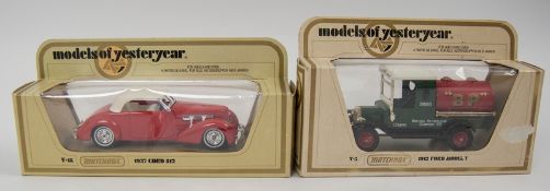 Matchbox "Models of Yesteryear" Modellautos aus Auflösung, dabei insgesamt 2 Stück in OVP.