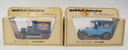 Matchbox "Models of Yesteryear" Modellautos aus Auflösung, dabei insgesamt 2 Stück in OVP.