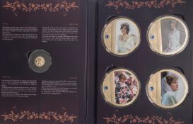 Gigant - Medaillen - Set incl. Goldprägung 585, "Diana - Portraits of a Princess". 4 Gigant
