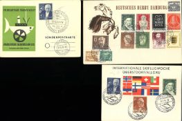 3 frühe Sonderbelege mit Marken der BRD + Berlin