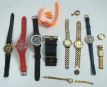 Konvolut Armbanduhren, dabei 1 x vergoldet. Funktionen nicht geprüft.