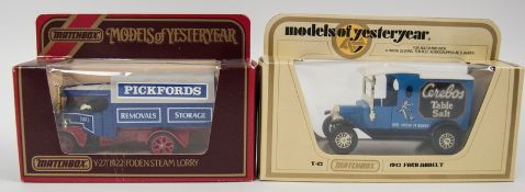 Matchbox "Models of Yesteryear" Modellautos aus Auflösung, dabei insgesamt 2 Stück in OVP.
