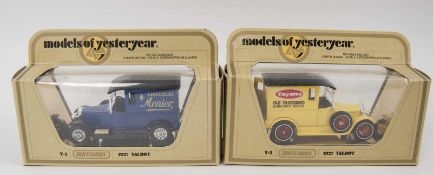 Matchbox "Models of Yesteryear" Modellautos aus Auflösung, dabei insgesamt 2 Stück in OVP.